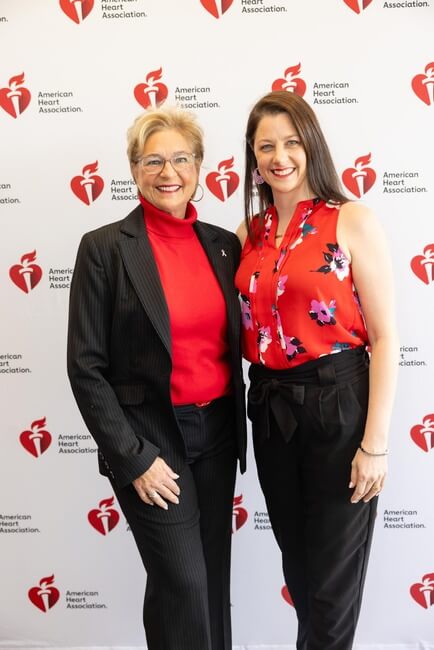 Erica Barnes and Susan Stokes supporting the American Hearth Association